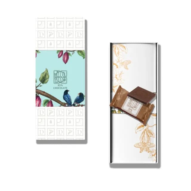 【多儂莊園工坊】85% 黑巧克力 45片 禮盒 母親節禮物(巧克力禮盒  Darkolake 情人節禮物)