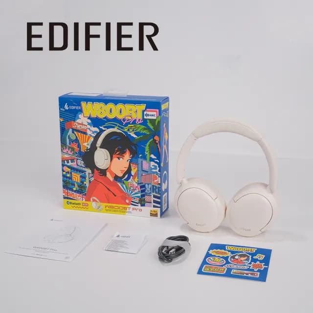 【EDIFIER】W800BT Pro 無線降噪耳罩耳機(#Hi-Res #降噪耳機 #藍牙耳機  #耳罩耳機 #通話降噪 #全罩耳機)