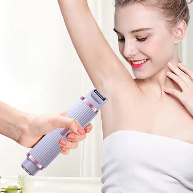 【QLZHS】防水雙頭電動美體修毛機 修容刀 電動剃毛器 雙頭刮鬍刀 剃鬚刀 電動刮毛刀 除毛刀(情人節禮物)