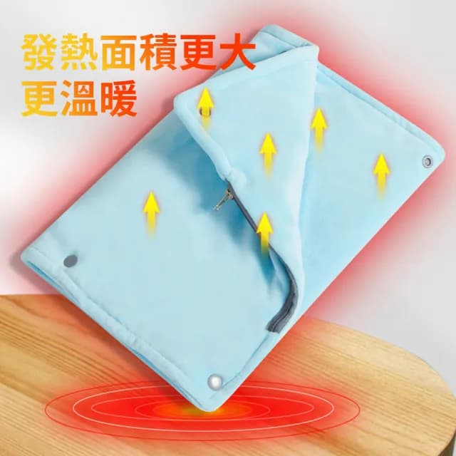 【Kolim】USB智能石墨烯加熱電熱毯 發熱暖手袋 辦公保溫暖身墊 膝蓋發熱毯 家用暖手寶(暖宮/暖腿 禮物)