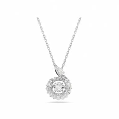 【SWAROVSKI 官方直營】Snake 鏈墜  混合式切割  蛇年  白色  鍍白金色(情人節禮物 交換禮物)
