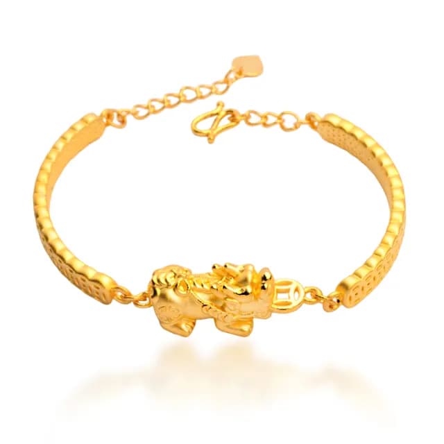 【福西珠寶】雙11黃金手鍊 一排古錢貔貅黃金手環(金重1.93錢正負0.03錢)