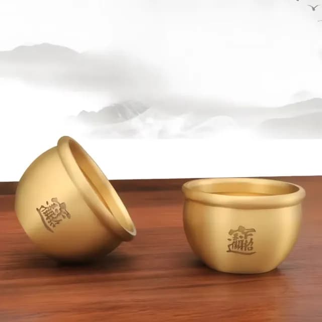 【銅匠千年】招財進寶 開運聚寶盆(貴人 事業 人際 居家擺設 風水 改運 辦公室 新年 入厝禮物 開業禮物)