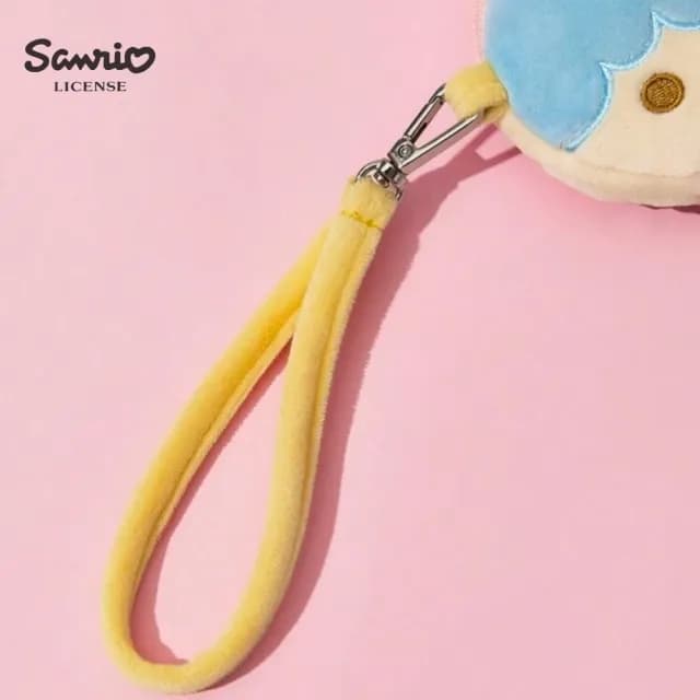 【SANRIO 三麗鷗】KiKiLaLa雙子星正版授權雙面毛絨零錢包耳機包吊飾鑰匙圈(閨蜜女兒女友老婆聖