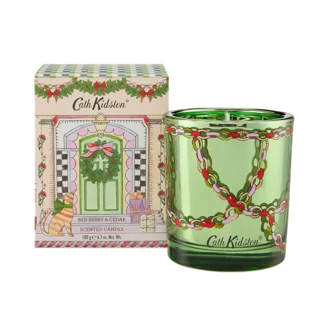 【Cath Kidston】聖誕娃娃屋香氛蠟燭 180g(官方直營)