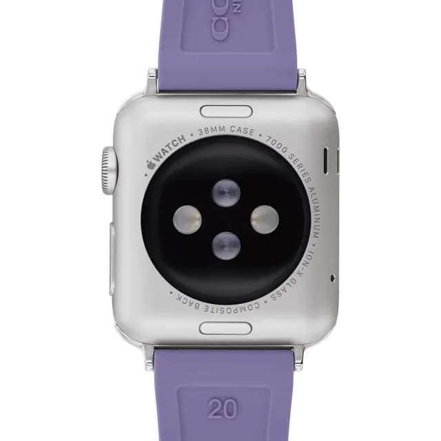 【COACH】Apple Watch 錶帶 38/40/41mm適用 紫色 矽膠錶帶 禮物 送禮(不含手錶)