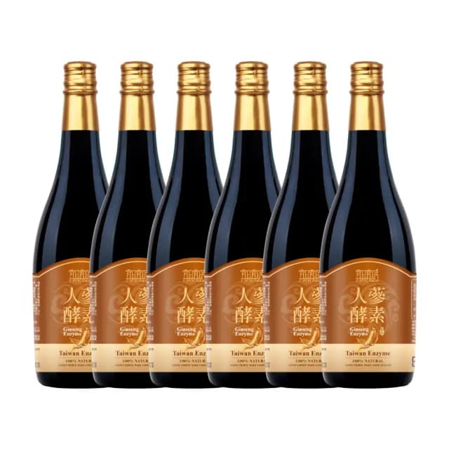 【宜日宜酵】人蔘酵素液6瓶-750ml/瓶(紅白雙蔘、調整體質、滋補養身、佳聯)