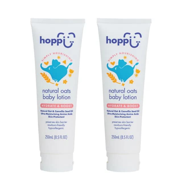【Hoppi】天然燕麥嬰兒保濕乳液 250ml；兩罐組(嬰兒乳液 嬰兒保濕 乳液)