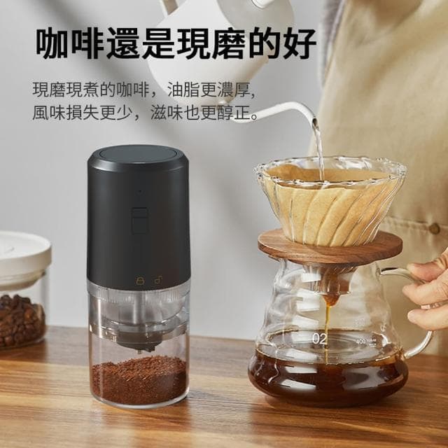 【Solid】電動咖啡豆磨豆機 意式咖啡自動磨粉機 便攜小型咖啡機 家用不鏽鋼咖啡豆子研磨機(母親節禮物)