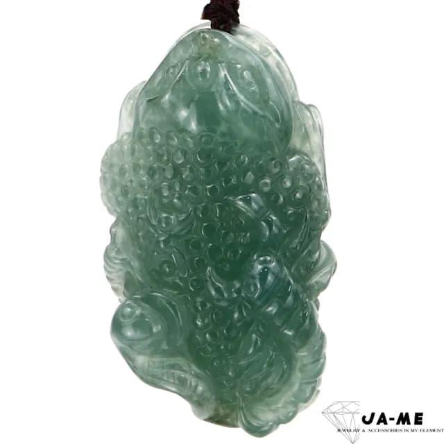 【JA-ME】天然A貨翡翠冰種藍水五毒招財避邪玉墜(77購物節/禮物/現貨)