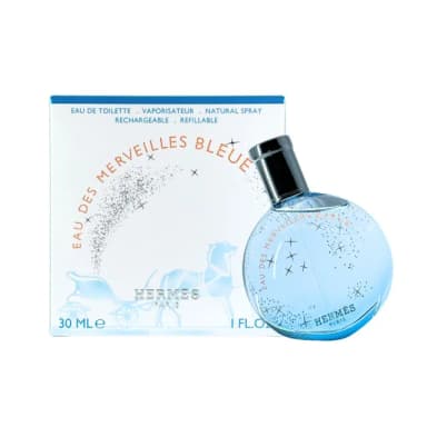 【Hermes 愛馬仕】Eau Des Merveillies Bleue 藍色橘采星光淡香水 EDT 30ml(平行輸入)