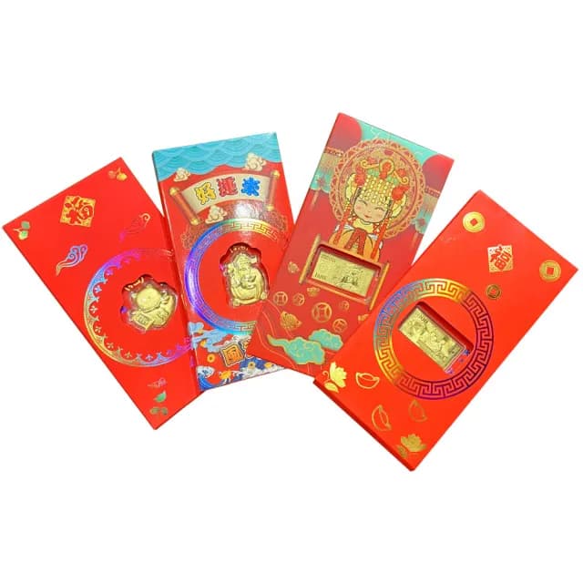 【金寶珍】純黃金紅包袋-新年紅包0.03錢(新年禮物推薦)