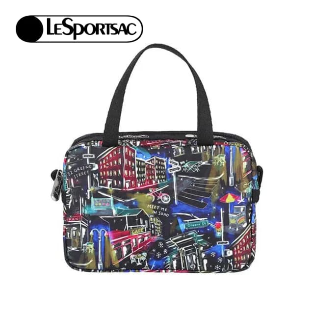 【Lesportsac】迷你小手提包 送禮 禮物 女包 男包 情人節禮物(冬日紐約夜景)