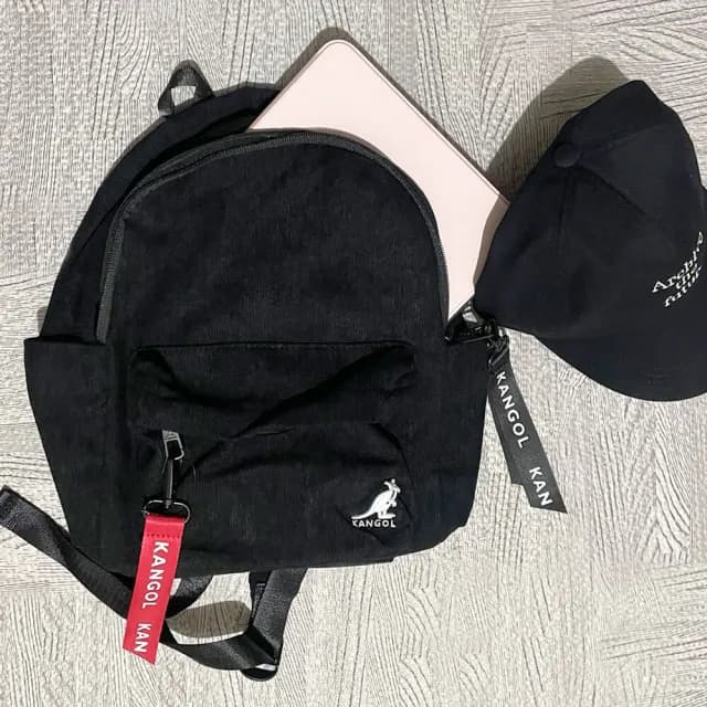 【KANGOL】情人節禮物 英國袋鼠 後背包 燈芯絨 復古風 中小款 62551741 得意時袋