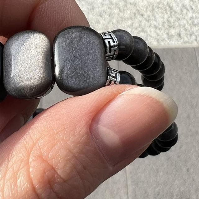【Penny珮妮】貓眼銀曜石手排手鍊雙拼(情人節禮物 交換禮物 母親節禮物 生日禮物 送女友 尾牙 結婚)