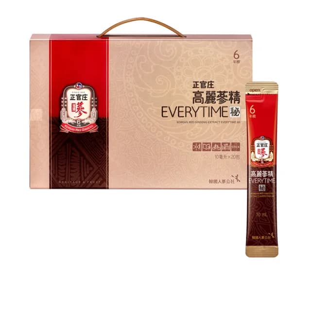 【正官庄】高麗蔘精EVERYTIME 秘-10mlx20入/盒(高麗蔘/蜂蜜/提升保護力/提把禮盒/保健禮盒)