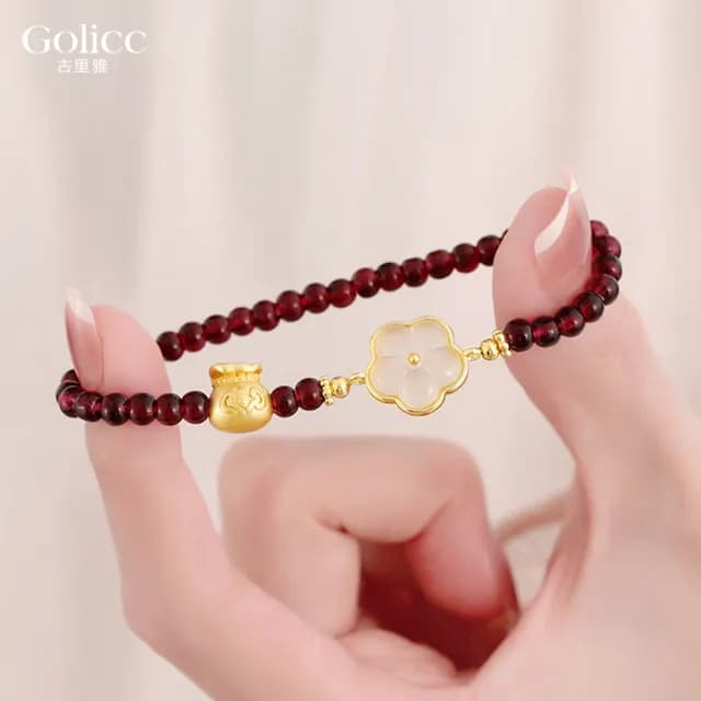 【Gulicc】小桃花 福氣 串珠手鍊(雙11 聖誕節 生日 手環 手繩 首飾 飾品 禮物)