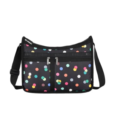 【Lesportsac】時尚斜背包 母親節 送禮 禮物(圓點漂浮氣球 黑色)