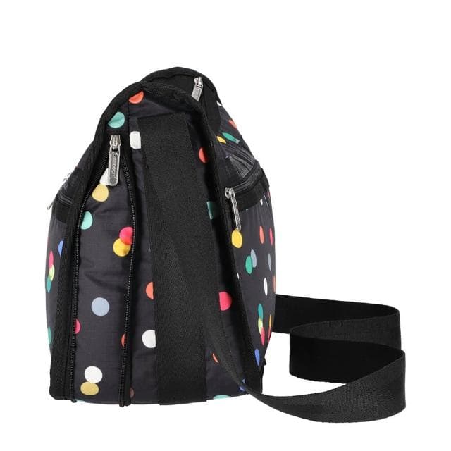 【Lesportsac】時尚斜背包 母親節 送禮 禮物(圓點漂浮氣球 黑色)