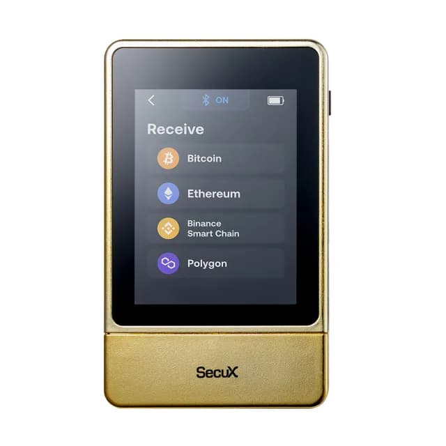 【SecuX 安瀚科技】新款 NeoGold 加密貨幣硬體錢包(英飛凌安全晶片 觸控彩色螢幕 比特幣 以太幣 冷錢包)