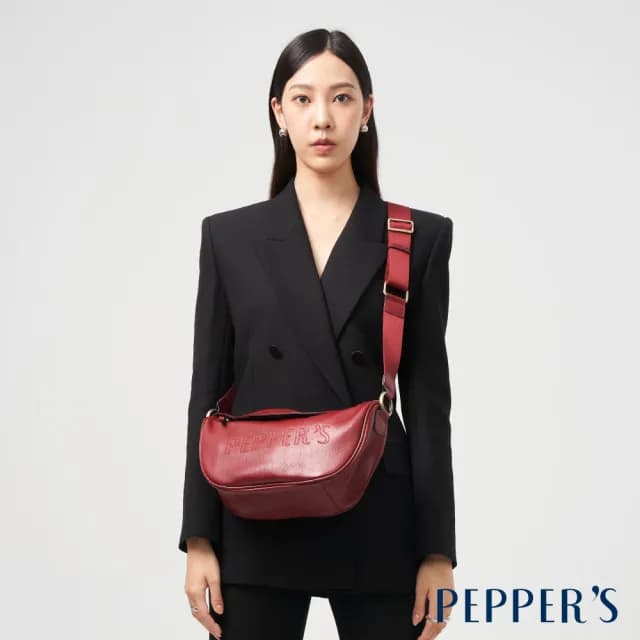 【PEPPER’S】父親節禮物 INK 牛皮船形斜背包 - 暗紅色/摩卡棕/簡約黑/月光灰(真皮包包 真皮 百貨專櫃 男包