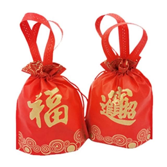 【塔克百貨】招財進寶 福袋 二合一 束口袋 手提袋 不織布袋 平口袋 環保袋 禮品袋 購物袋 禮贈品 禮物袋
