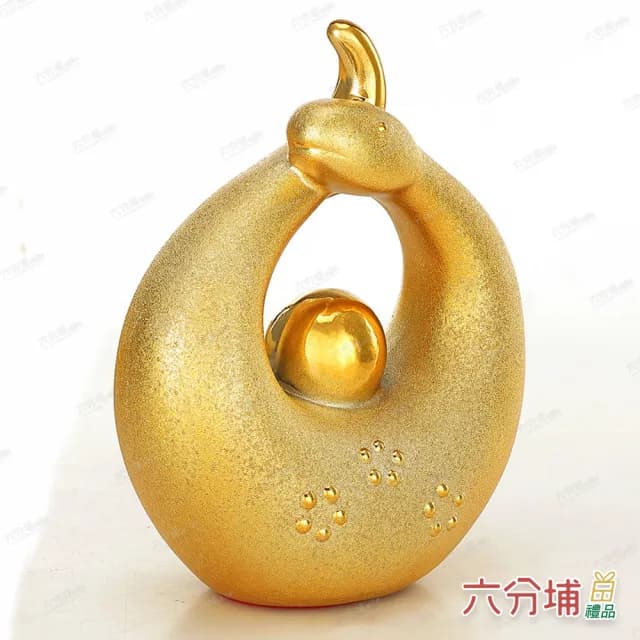 【六分埔禮品】【超值下殺】陶瓷愛心蛇年生肖擺飾-小款(春節擺飾過年新年快樂蛇年居家配件裝飾春節小物)