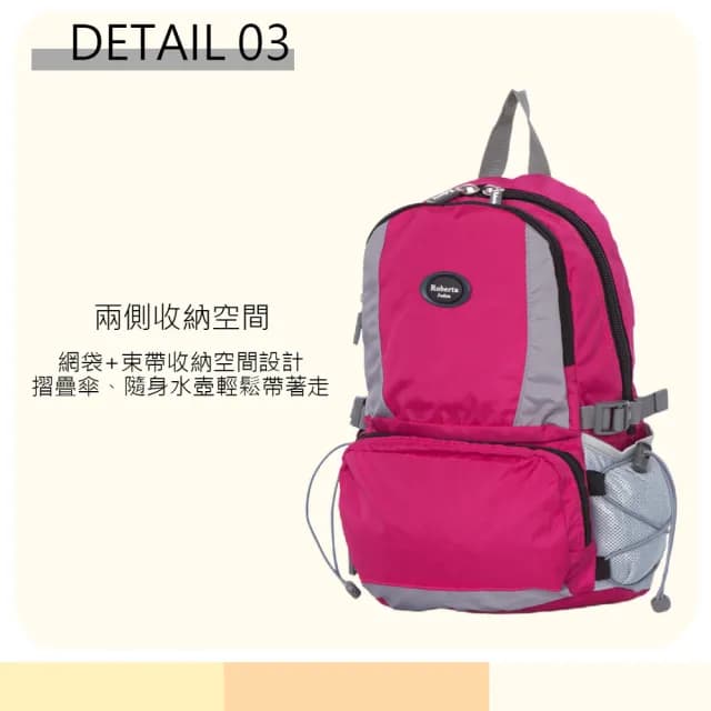 【Roberta Juden】情人節禮物 小背包 安心背開拉鍊 輕量防潑水(防水包 R701-亮橘色)