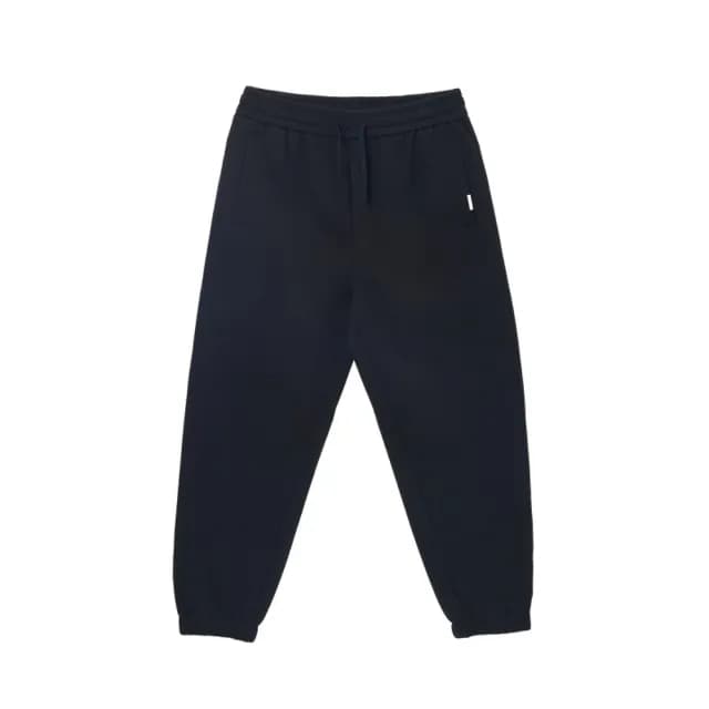 【KANGOL】母親節禮物 長褲 黑 口袋銀標 縮口褲 中性(6455150120)