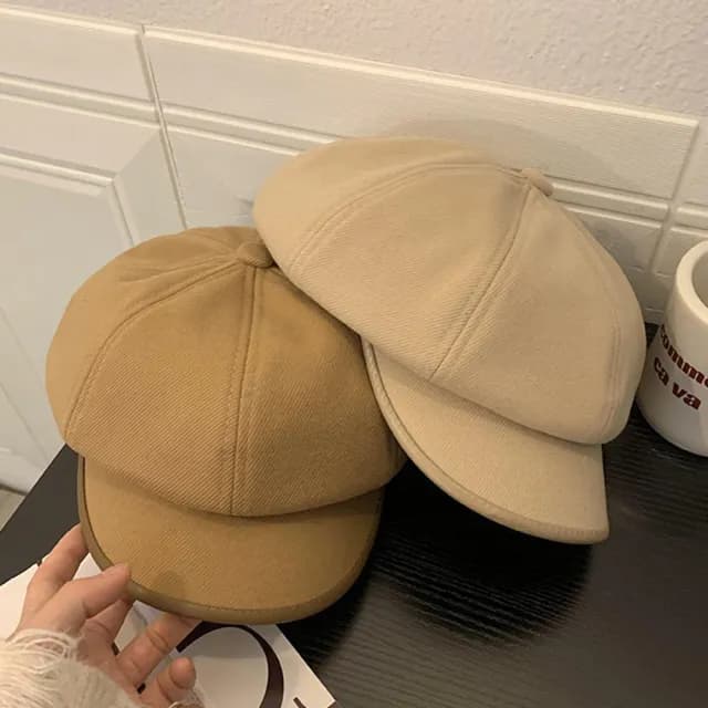 【KT DADA】情人節禮物 報童帽 小偷帽 鴨舌帽 狩獵帽 小臉神器 韓國帽 休閒復古 畫家帽 八角帽 搭配神器 鴨