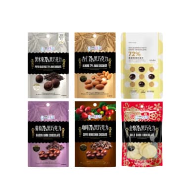 【自然時記】72%黑巧克力100g±x2包(黑米果60g/杏仁85g/葡萄100g/咖啡80g/金幣85g/夏威夷豆60g)