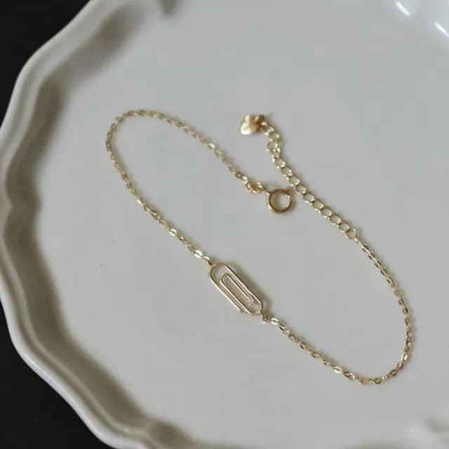 【Penny珮妮】S925銀迴紋針造型設計手鍊(母親節禮物 交換禮物 送女友 生日禮物 情人節 尾牙 新年禮物 結婚)