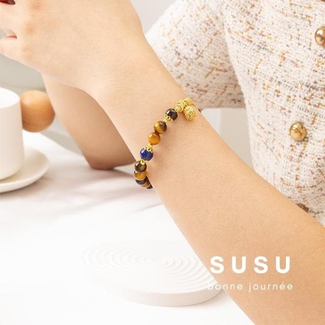 【SU SU】暮光水晶手鍊(虎眼石 石榴石 青金石 事業運 招財 轉運 能量 防小人 送禮 推薦)