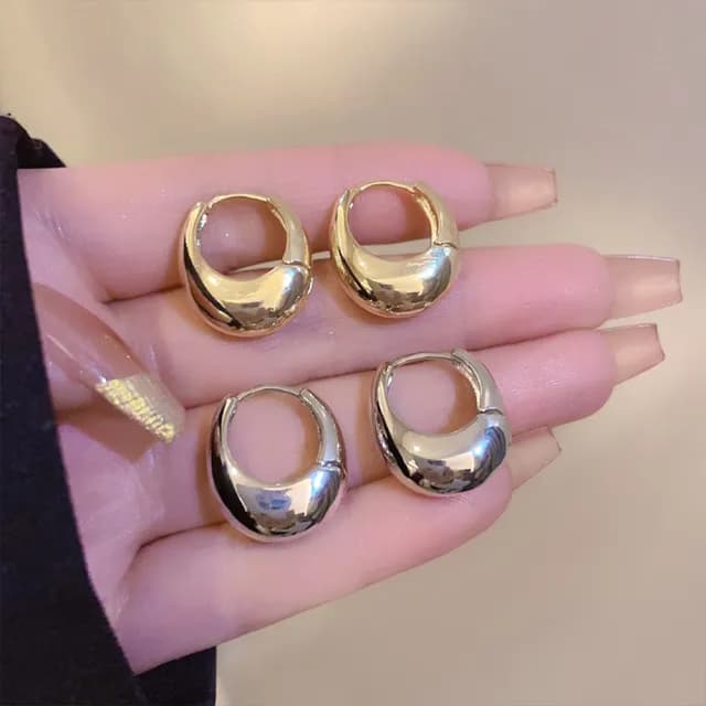 【LEEHER】個性耳環/耳環女簡約耳環/正韓耳環/金色耳環/純銀飾品/女生禮物/925純銀耳環/耳
