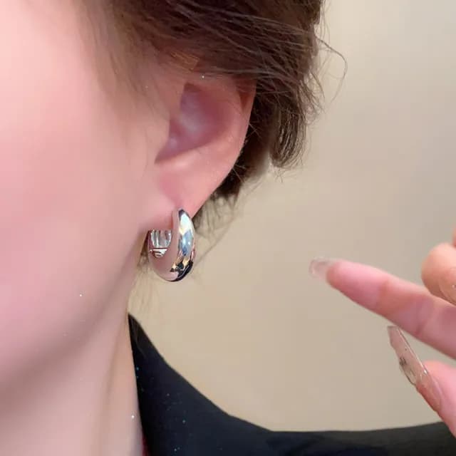 【LEEHER】個性耳環/耳環女簡約耳環/正韓耳環/金色耳環/純銀飾品/女生禮物/925純銀耳環/耳