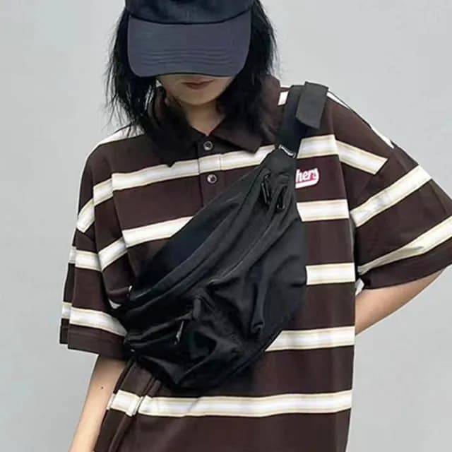 【LEEHER】大容量單肩包/包包/斜背包/尼龍包包/工裝包/軍綠色包包/黑色包包/生日禮物/水餃包/ho