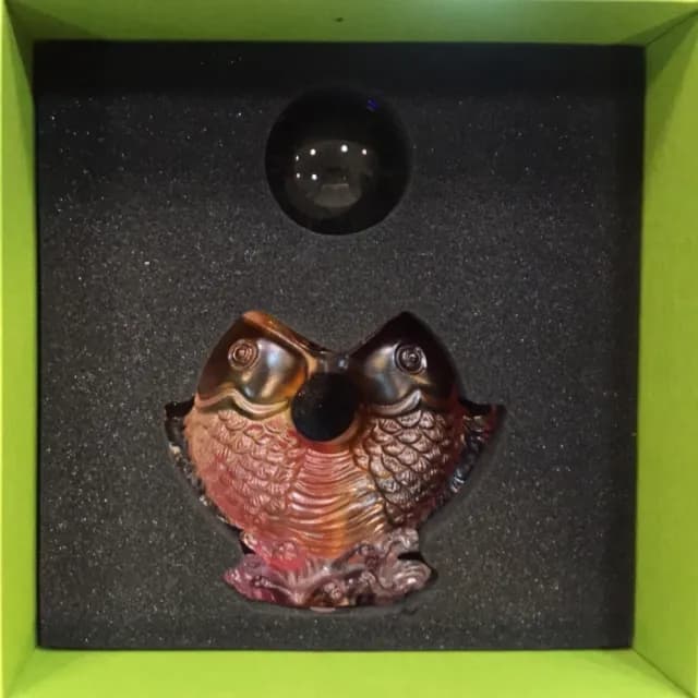 【琉璃工房 LIVING】雙魚轉如意 入厝禮/畢業禮物(畢業/禮品/典藏/水晶/琉璃/祝福)