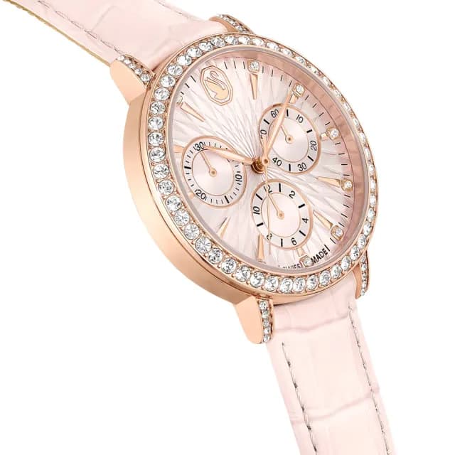 【SWAROVSKI 施華洛世奇】Matrix Tennis Chrono 計時手錶-36mm粉 雙11最低價(5698300)