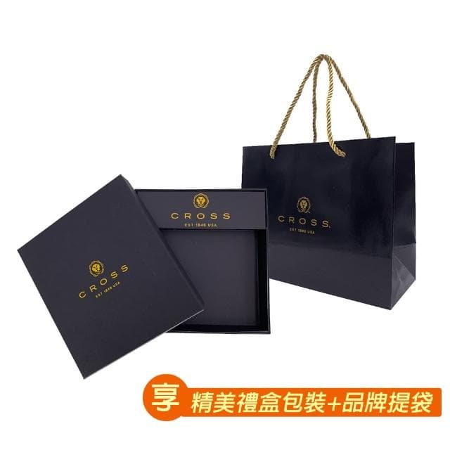 【CROSS】限量1折 頂級小牛皮男用女用對開長夾皮夾 全新專櫃展示品(買一送一鋼筆 禮物/送禮/現貨)