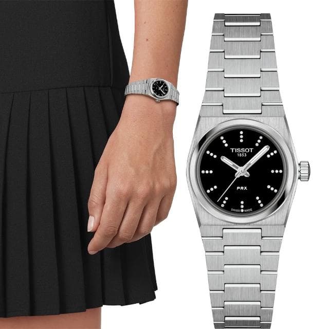【TISSOT 天梭 官方授權】PRX系列復刻石英對錶 情侶手錶 520禮物 送禮(T1374101105100+T1370101105600)