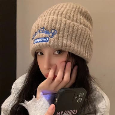 【MoonDy】毛帽 冷帽 針織帽 毛線帽 防寒帽 保暖帽 鹽系穿搭 美式復古 顯臉小帽子 顯臉小帽子 情侶款 禮物