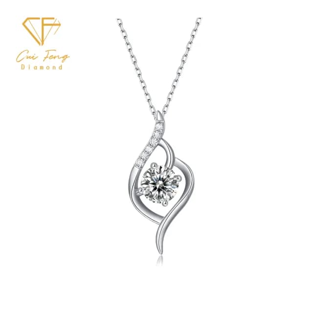 【CF鑽飾】項鍊 莫桑鑽《一見傾城》(1克拉 雙11限定 鑽石 項鏈 聖誕 交換禮物 求婚  生日)