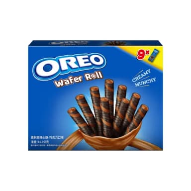 【OREO 奧利奧】奧利奧捲心酥 量販包 162g(香草/巧克力)