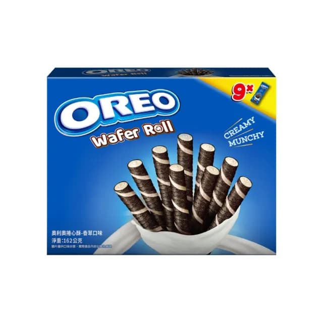 【OREO 奧利奧】奧利奧捲心酥 量販包 162g(香草/巧克力)
