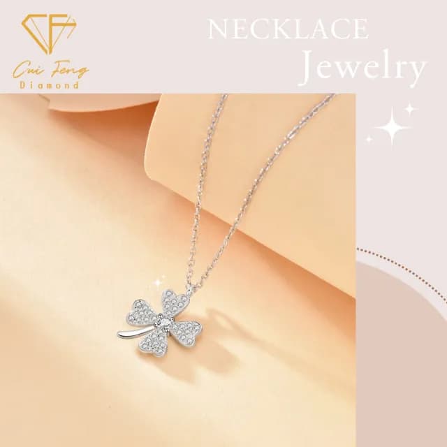 【CF鑽飾】項鍊 莫桑鑽《幸運眷顧》(1克拉/50分選 雙11限定 情人節 項鏈 求婚 生日 禮物)