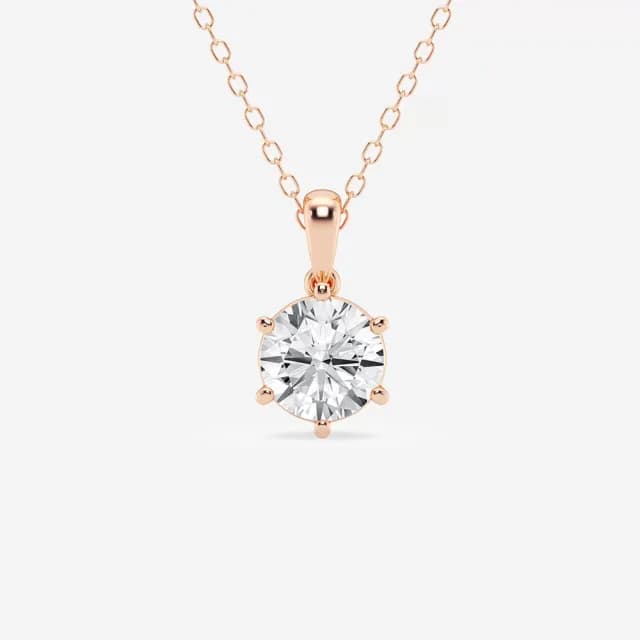 【鉅曜】鉅曜 18K GIA 1克拉 最白D色 經典鑽石項鍊 三色任選 培育鑽石(培育鑽)