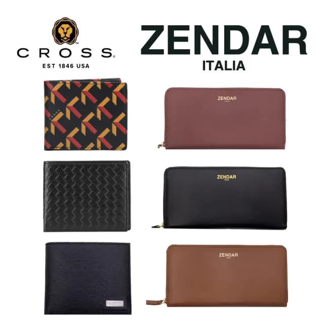 【CROSS x ZENDER】限量2折 真皮短夾長夾零錢男夾 女夾 全新專櫃展示品(送禮盒提袋 交換禮物/父親節/現貨)