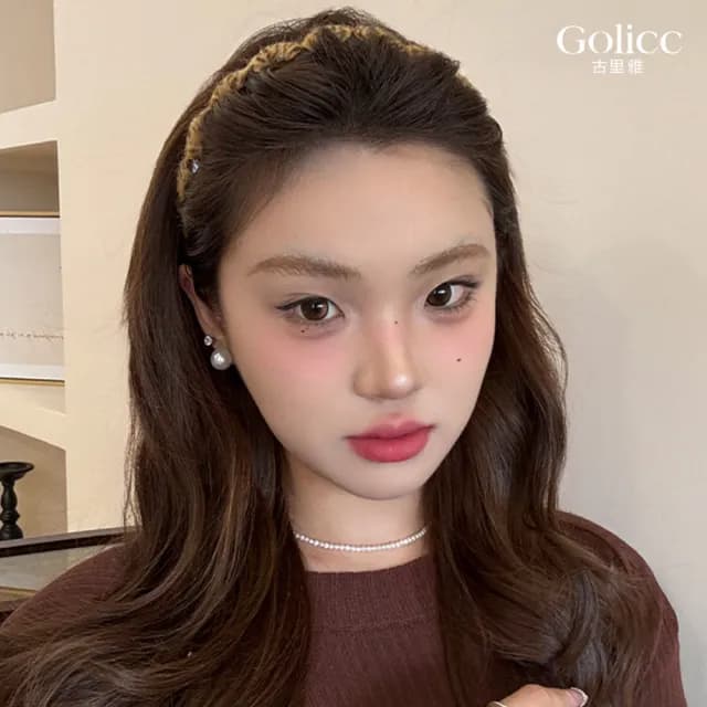 【Gulicc】豹紋波浪髮箍 大齒不卡髮(雙11 聖誕節 生日 髮飾 頭飾 鯊魚夾 抓夾 禮物)