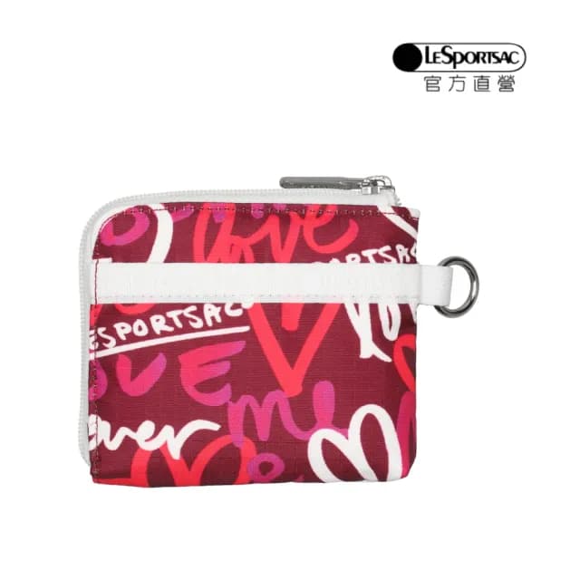 【LeSportsac官方直營】輕量尼龍 極簡輕薄錢包(1112 幸福莓語)