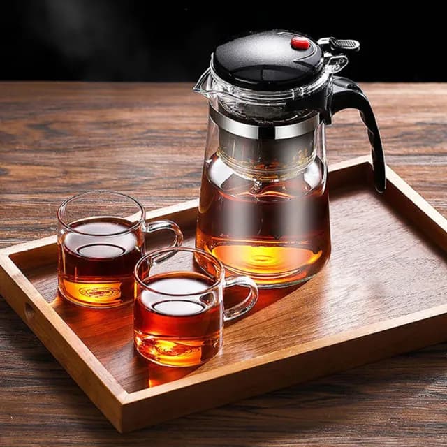 【QLZHS】飄逸杯玻璃泡茶壺750ML 辦公室玻璃茶具 帶過濾家用花茶壺 沖泡壺 泡茶杯 泡茶器 泡茶水壺